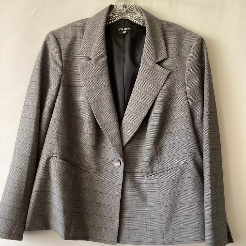 LeSuit long sleeve gray Blazer - Picture 2 of 4